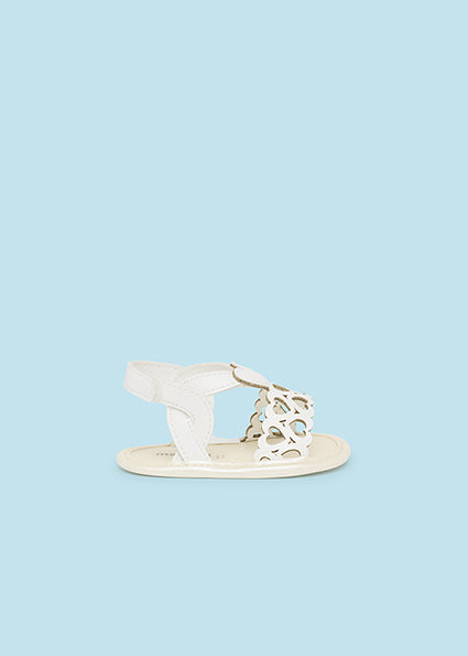 White Sweetheart Baby Sandals