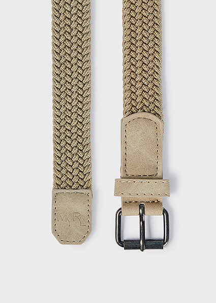 Khaki Elastic Braided Belt
