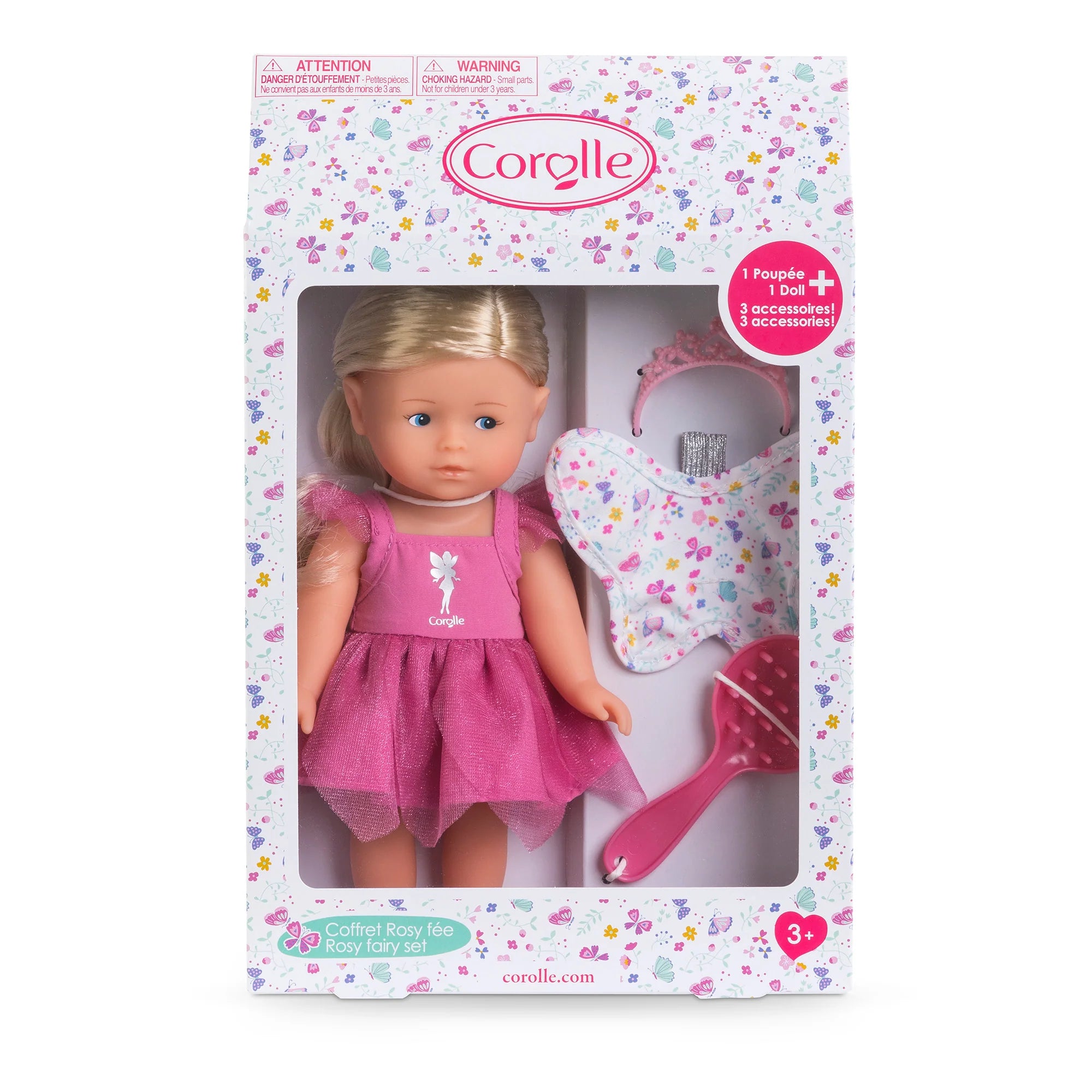 Mini Corolline Rosy Fairy Doll Set