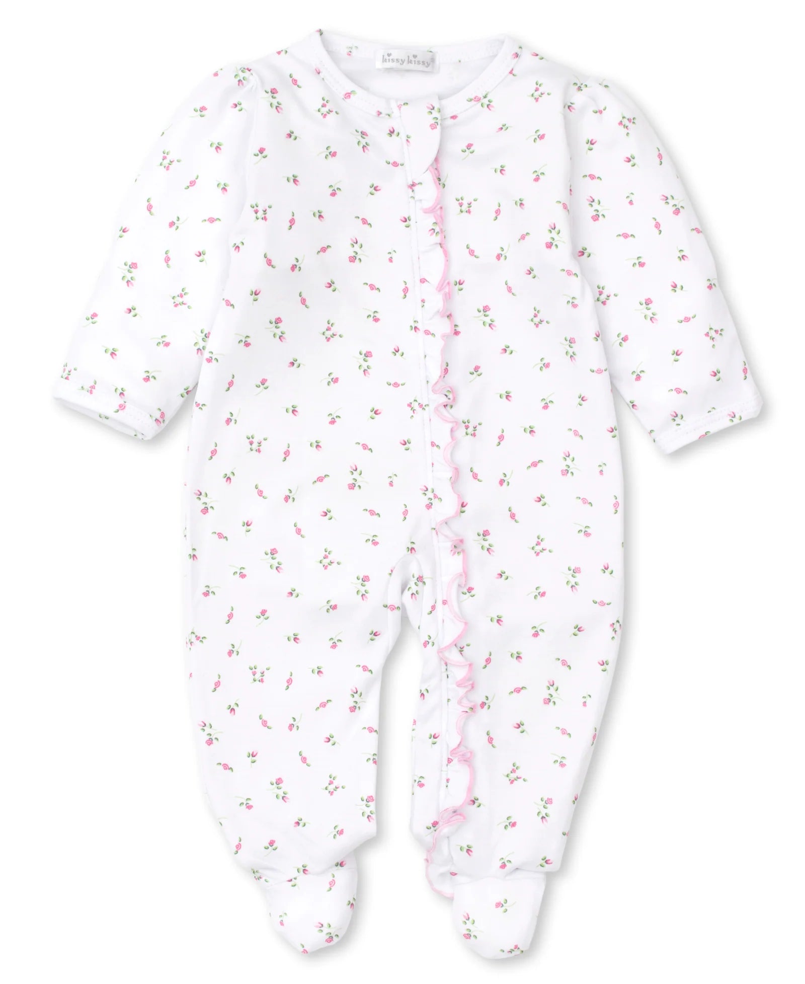 Kissy Garden Print Ruffle Footie