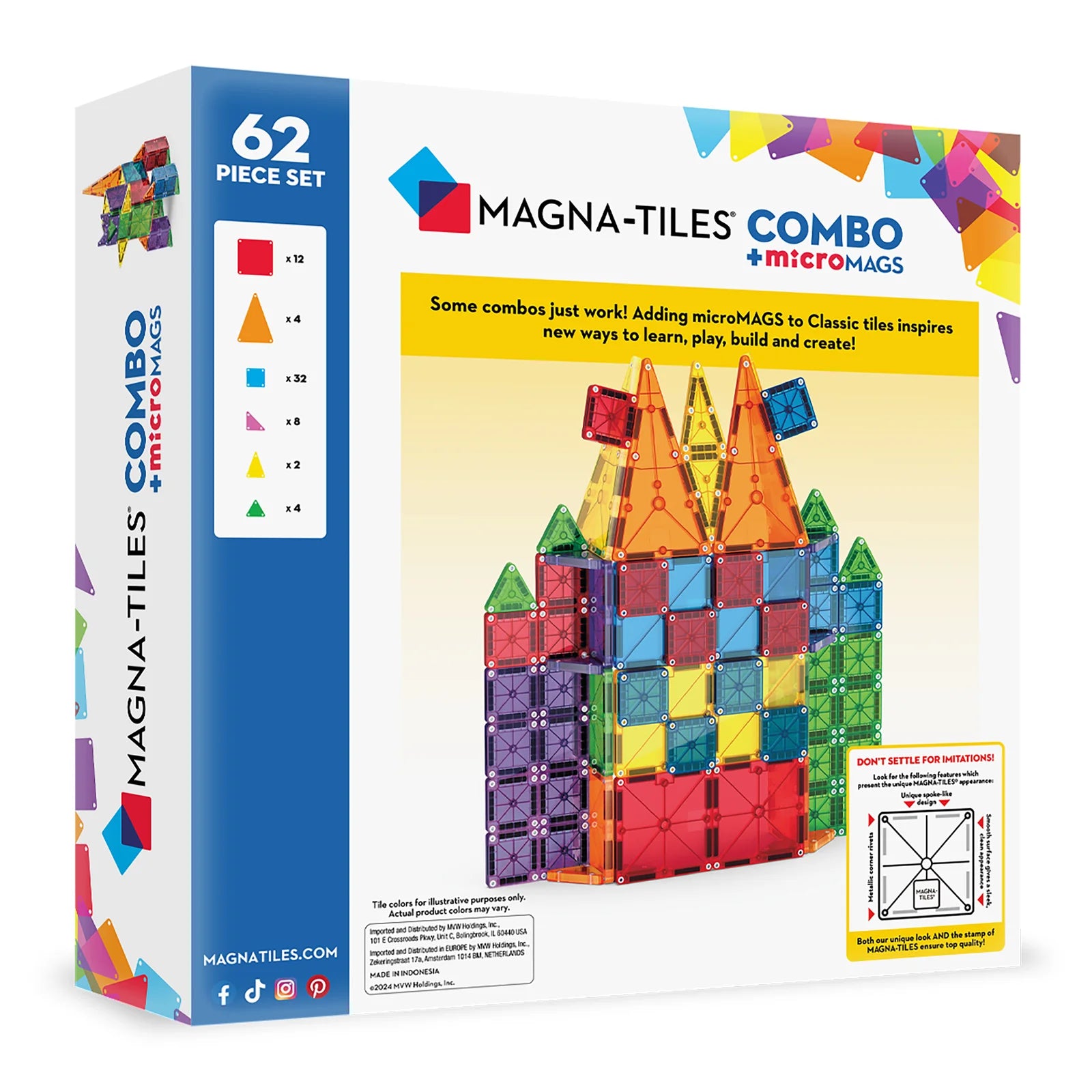 Magna-Tiles Combo 62-Piece Set
