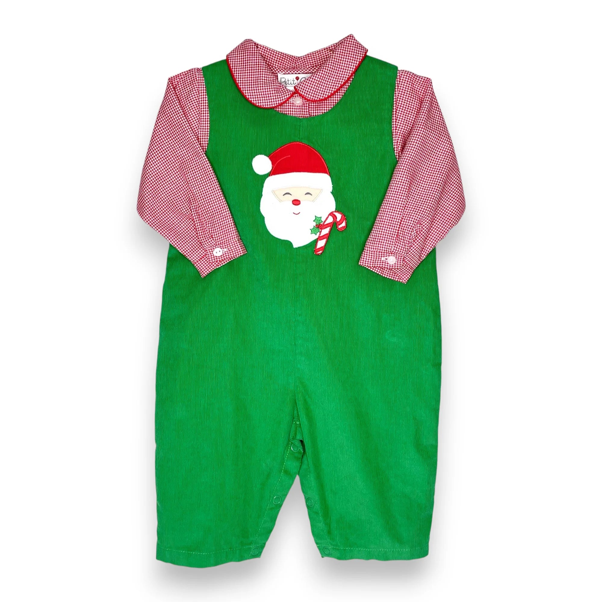 Green Corduroy Santa Longall Set