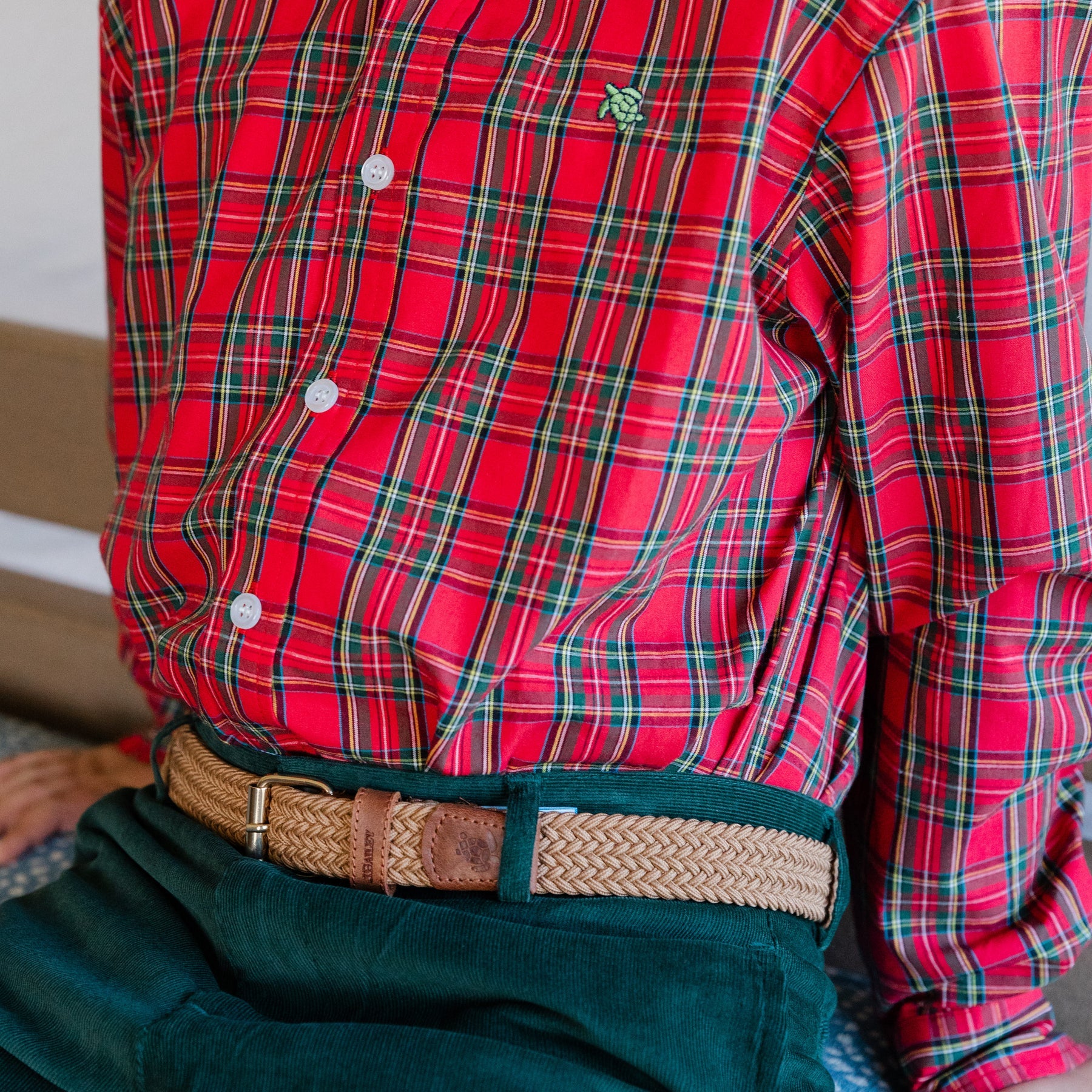 Khaki Braided Belt