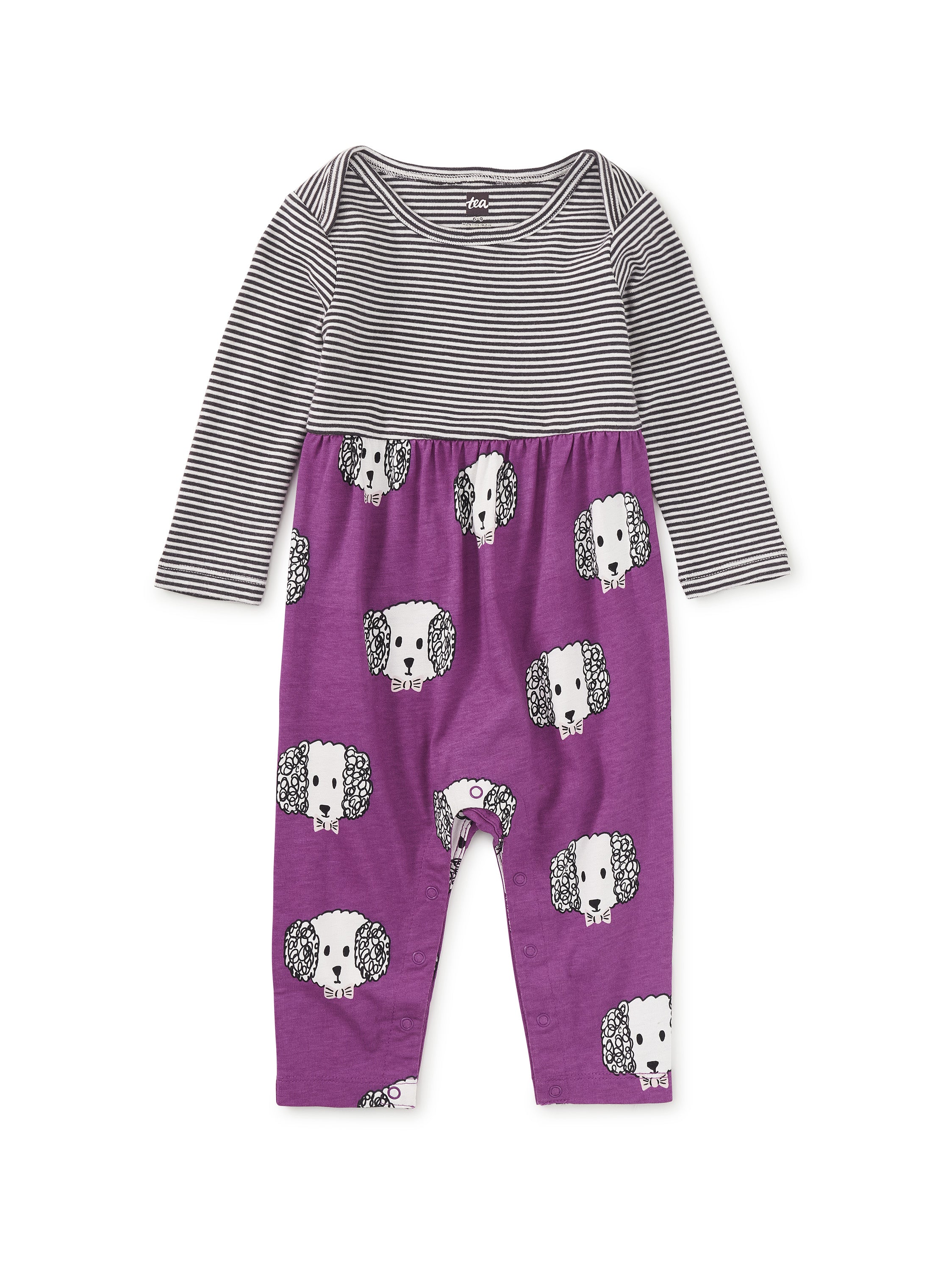 Magenta Maltipoo Print Mix Romper