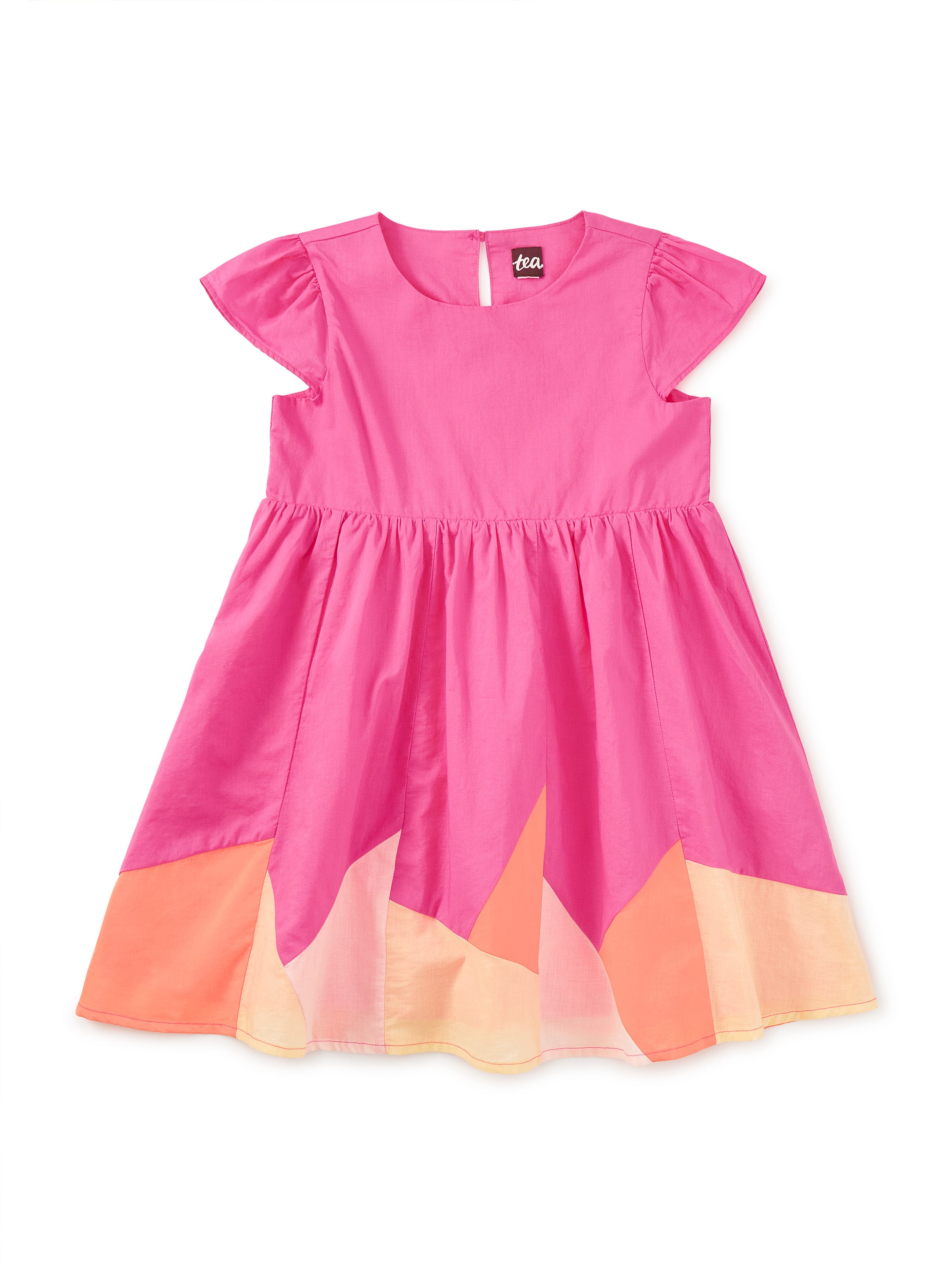 Astilbe Pink Cap Sleeve Jogakbo Dress