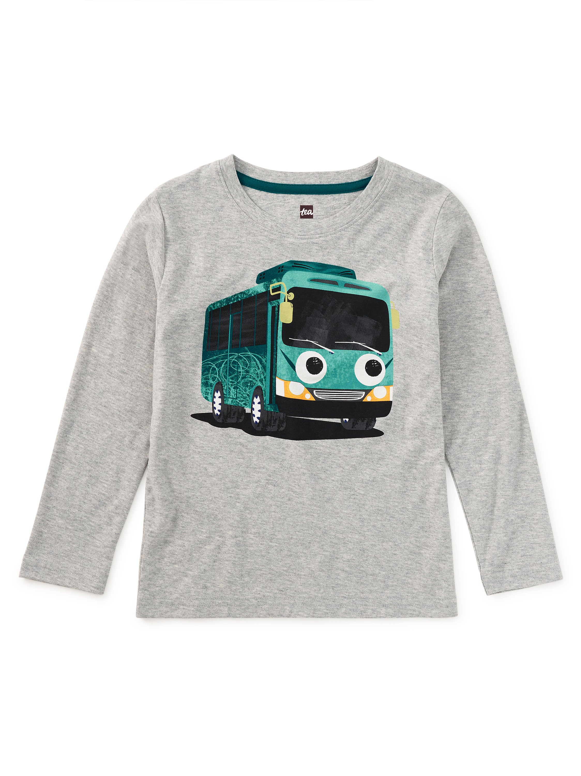 Heather Grey Korean Bus LS Graphic Tee