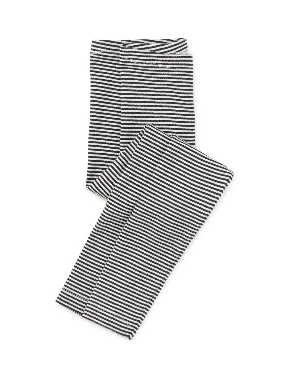 Black and White Striped Leggings