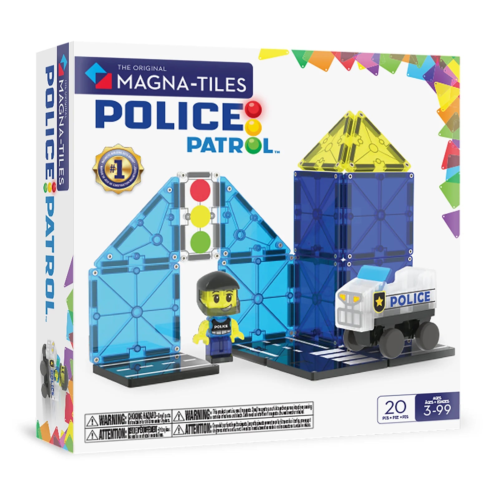 Magna-Tiles Police Patrol 20pc Set
