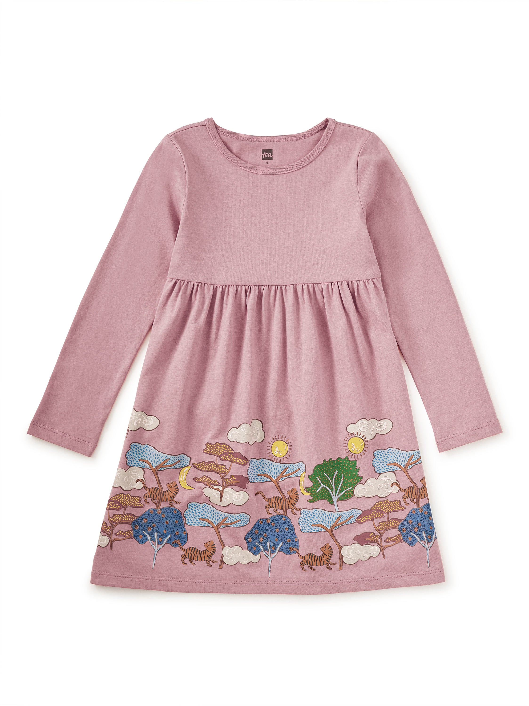 Pink Tiger Story Skirted Dress