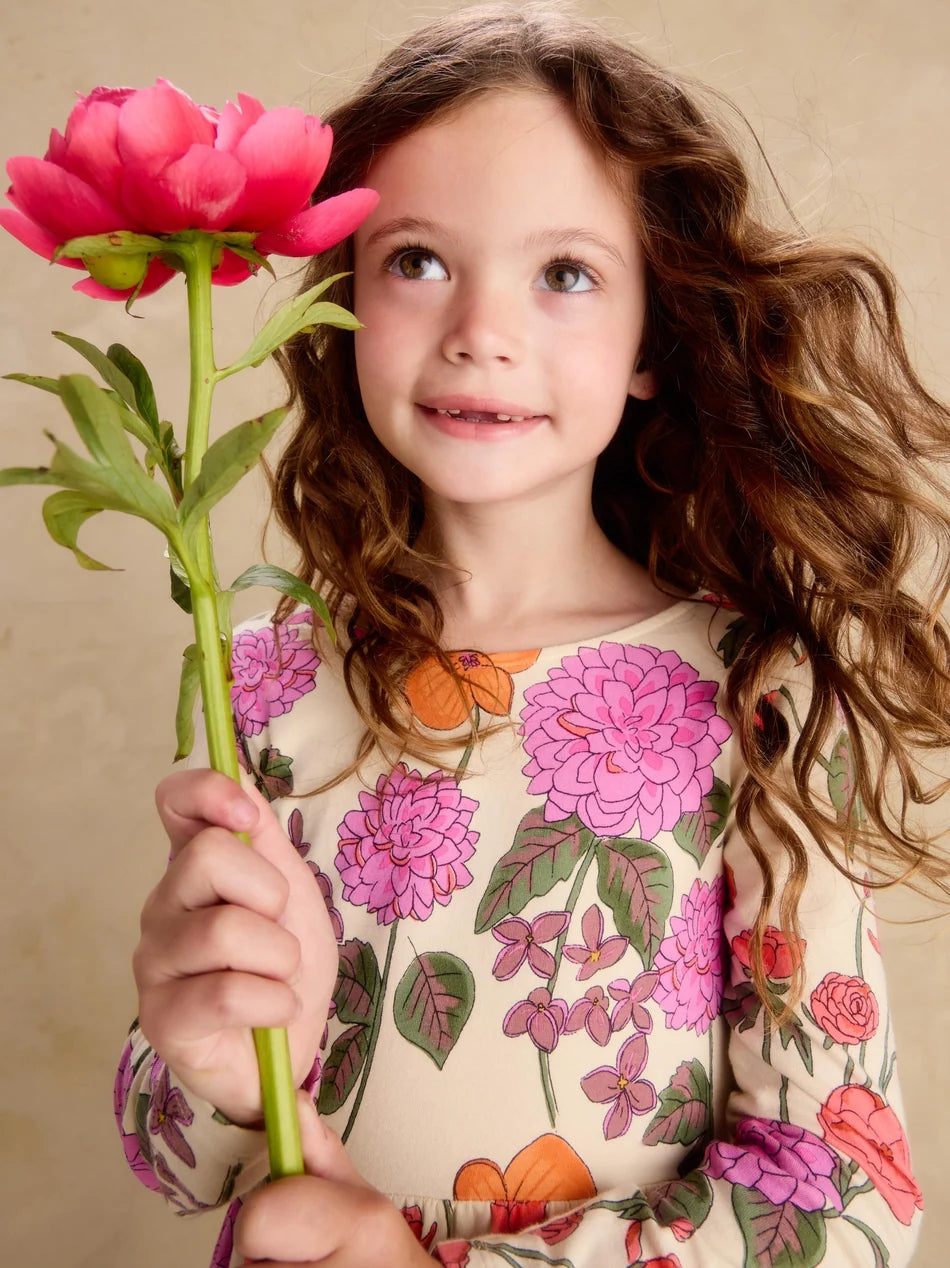 Pink and Orange Floral Ballet Dress