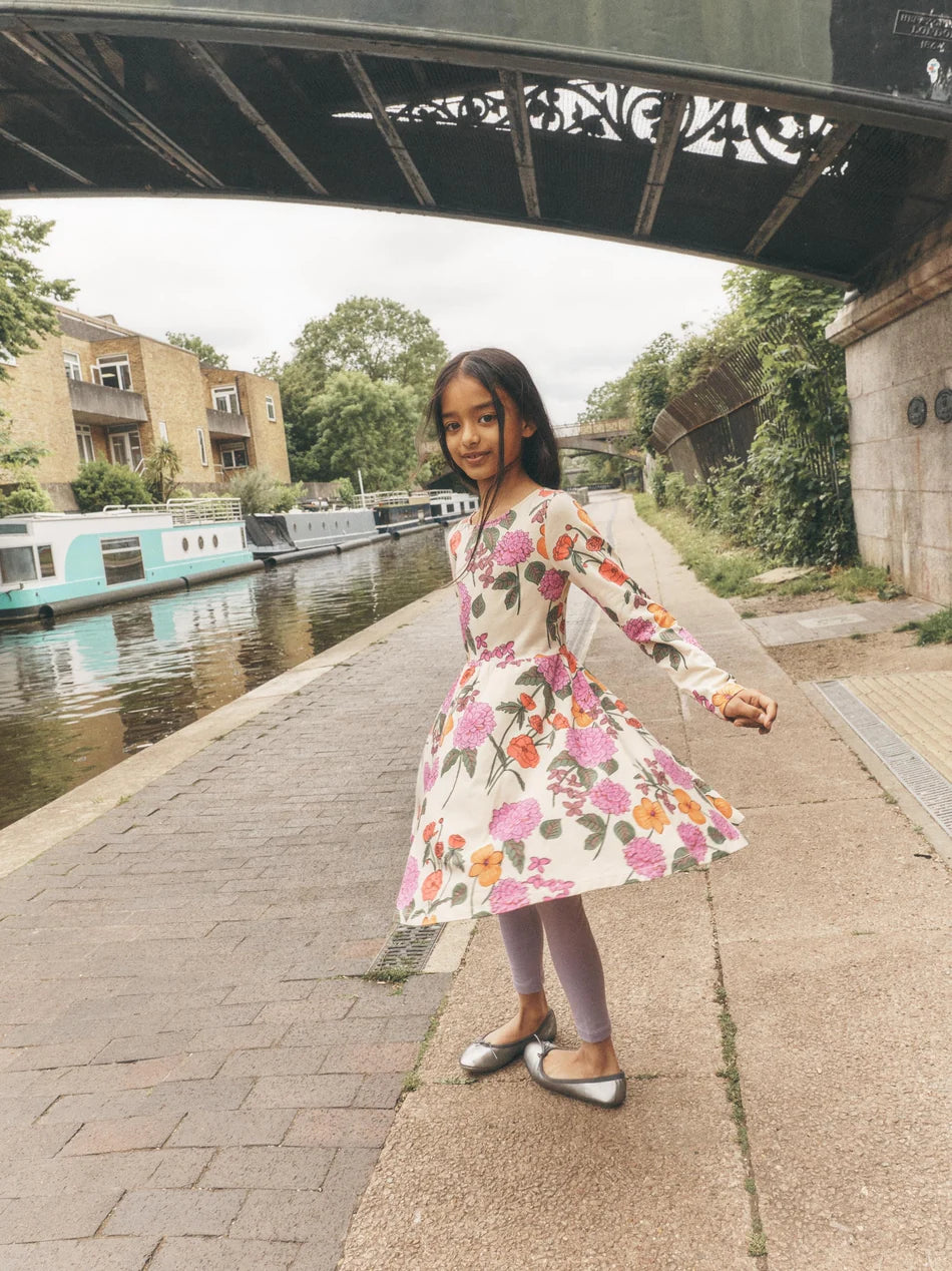 Pink and Orange Floral Ballet Dress