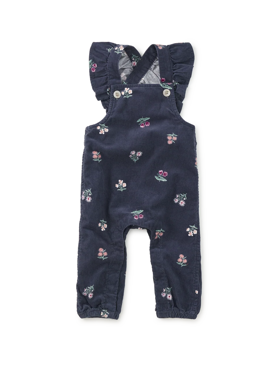 Corudroy Ruffle Overalls and Bodysuit Set