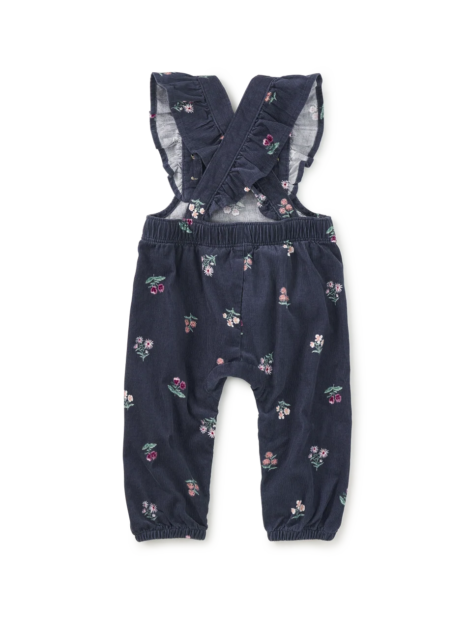 Corudroy Ruffle Overalls and Bodysuit Set