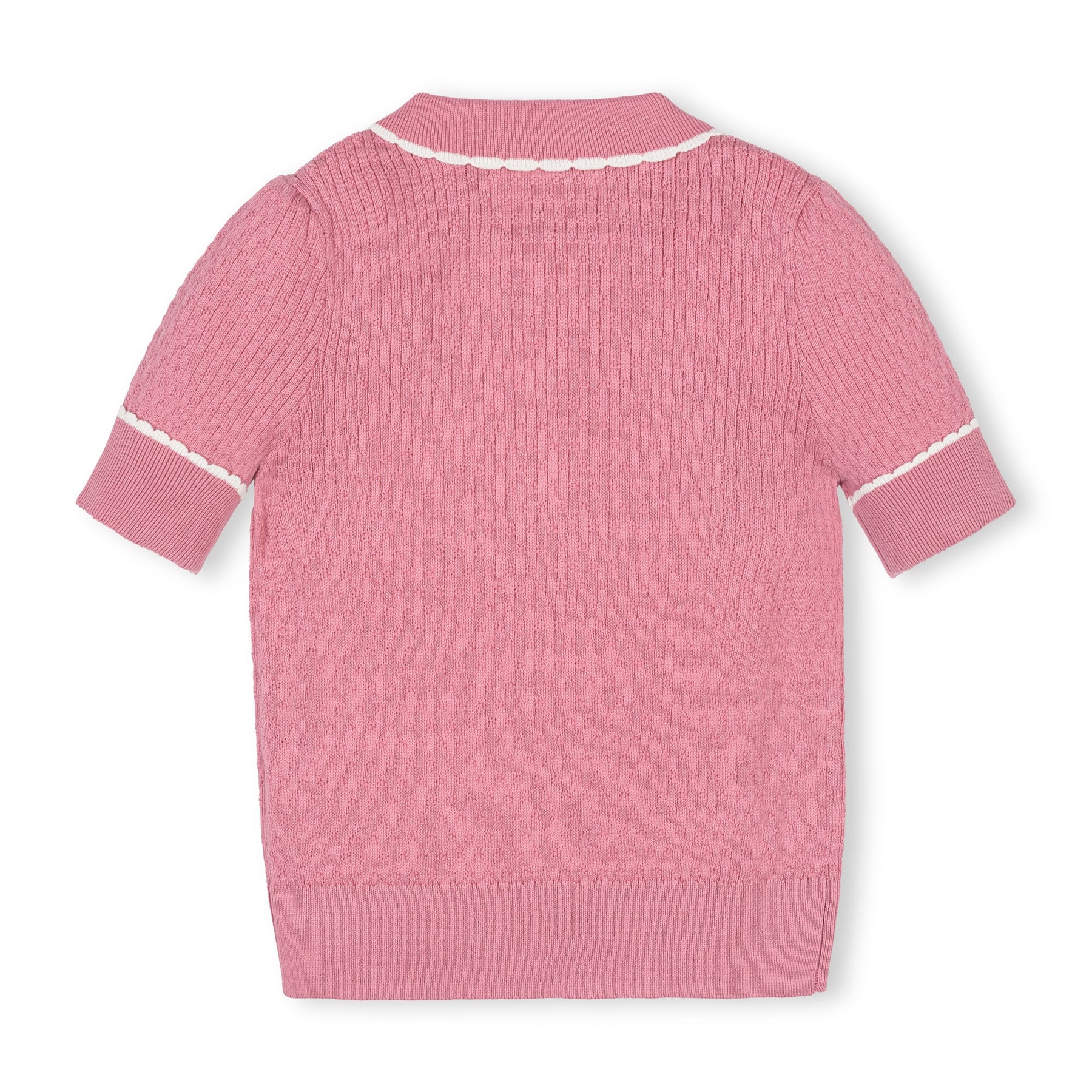 Rose Pink Organic Peter Pan Collar Sweater Polo