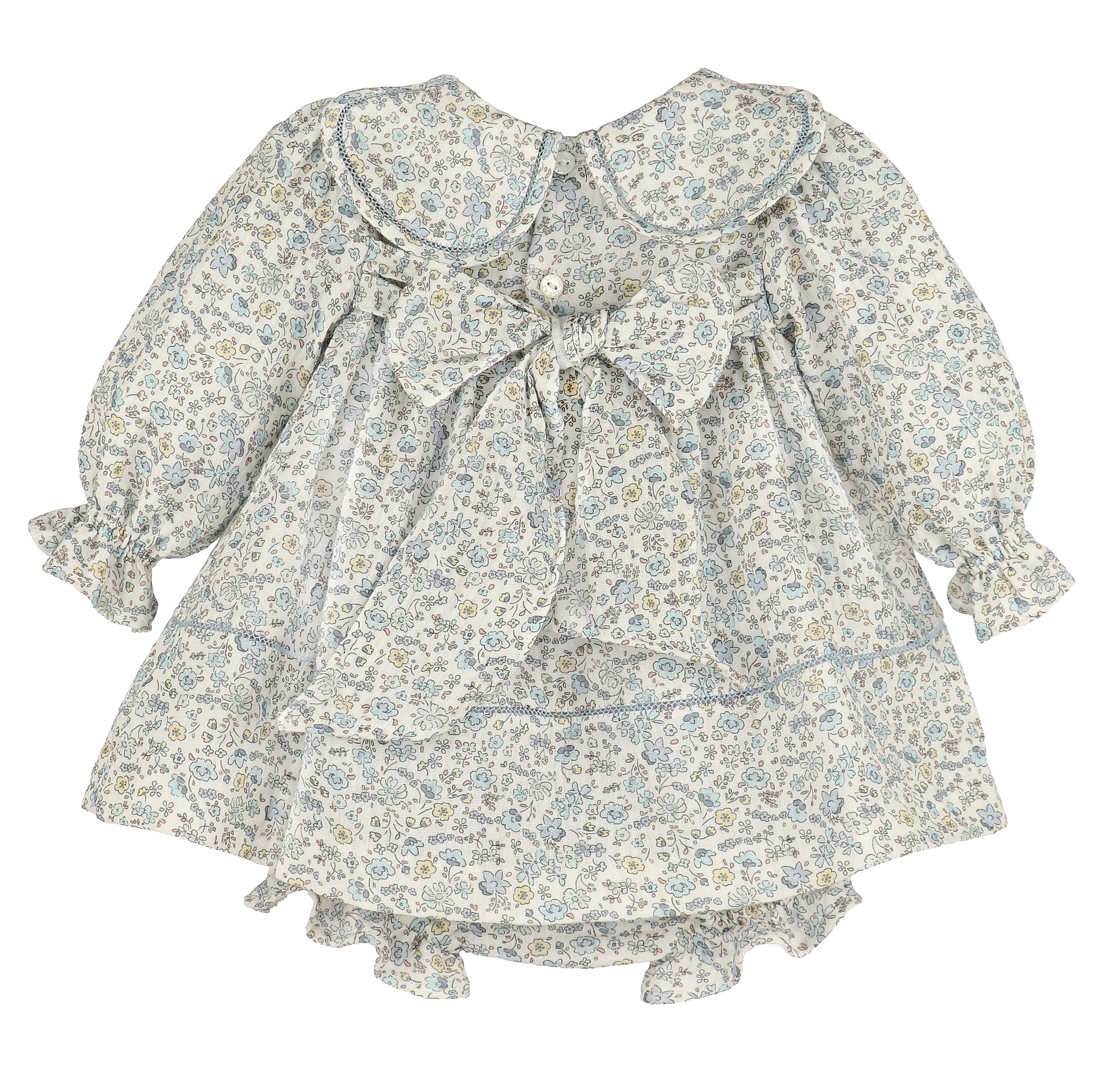 Blue Whimsy Floral Petal Float Dress