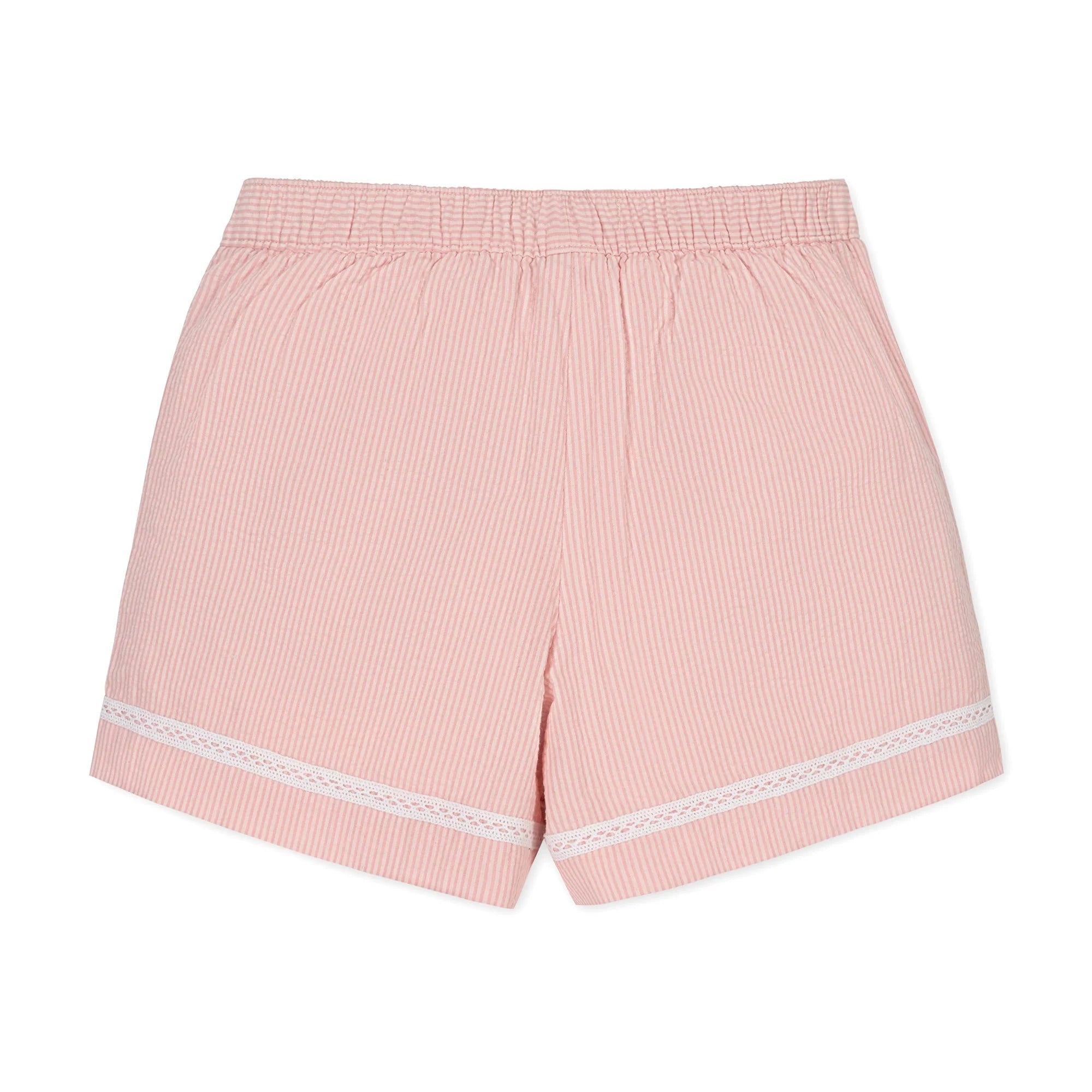 Ruffleneck Seersucker Shorts Set