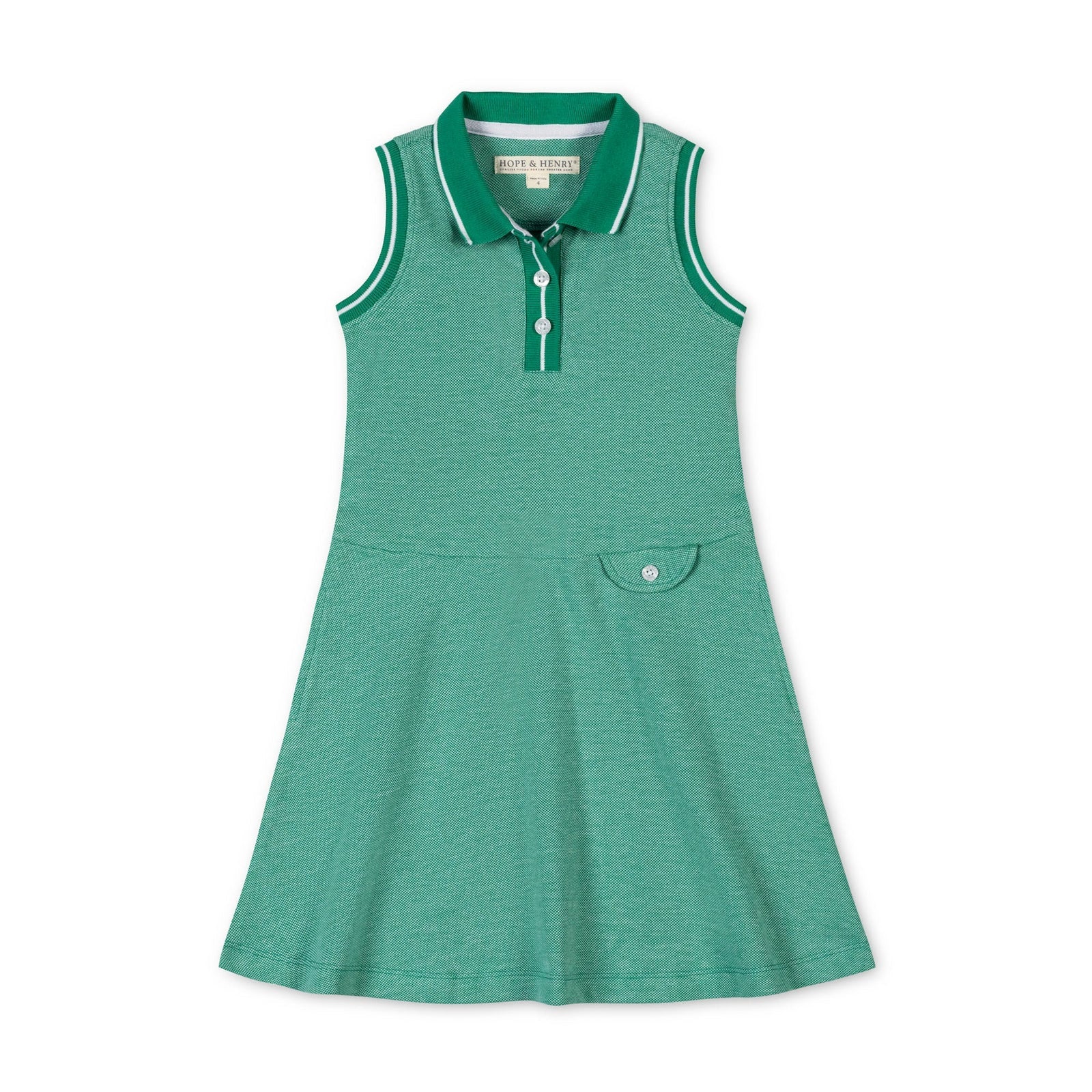 Kelly Green Pique Polo Dress