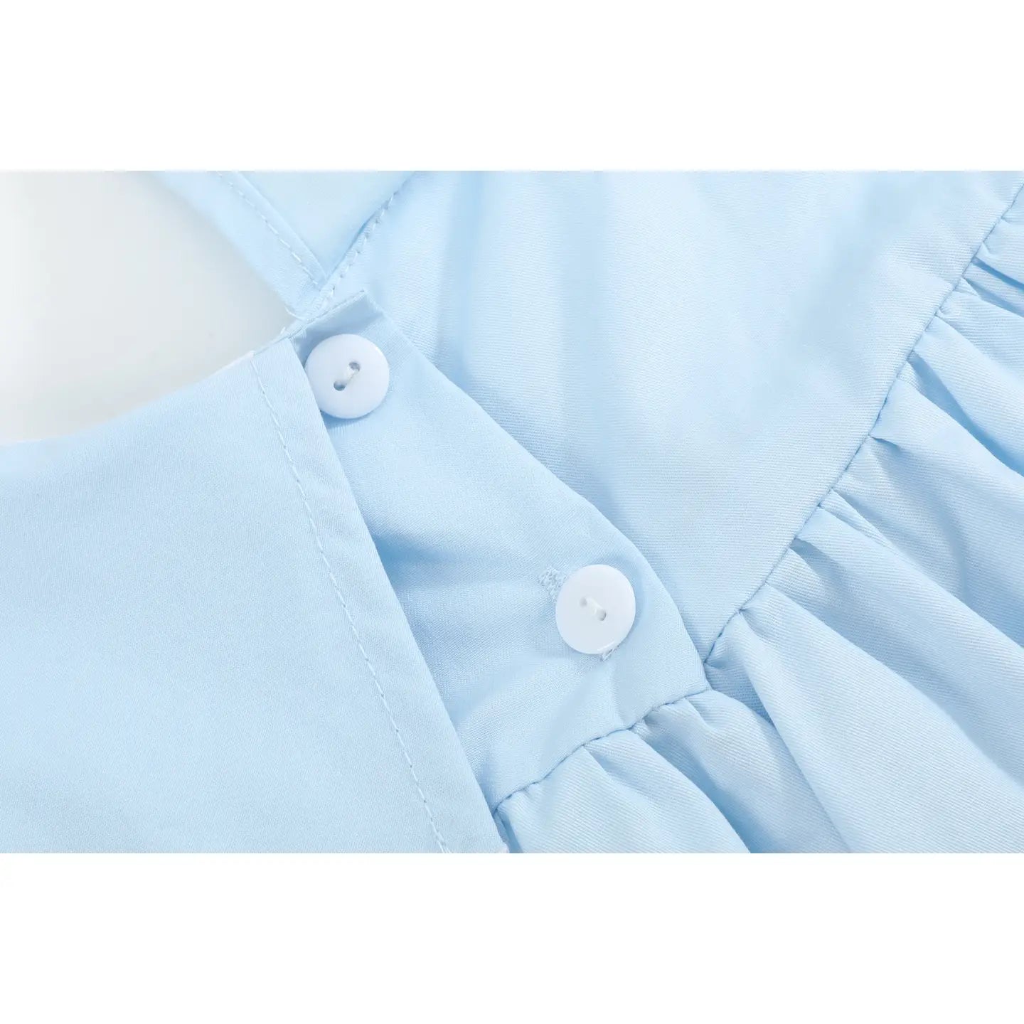 Light Blue Bunny and Flowers Dress