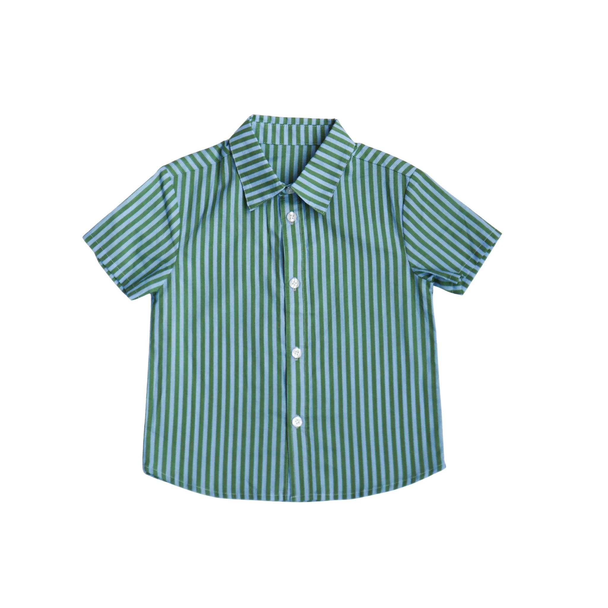 Beau Shirt - Blue and Green Stripe