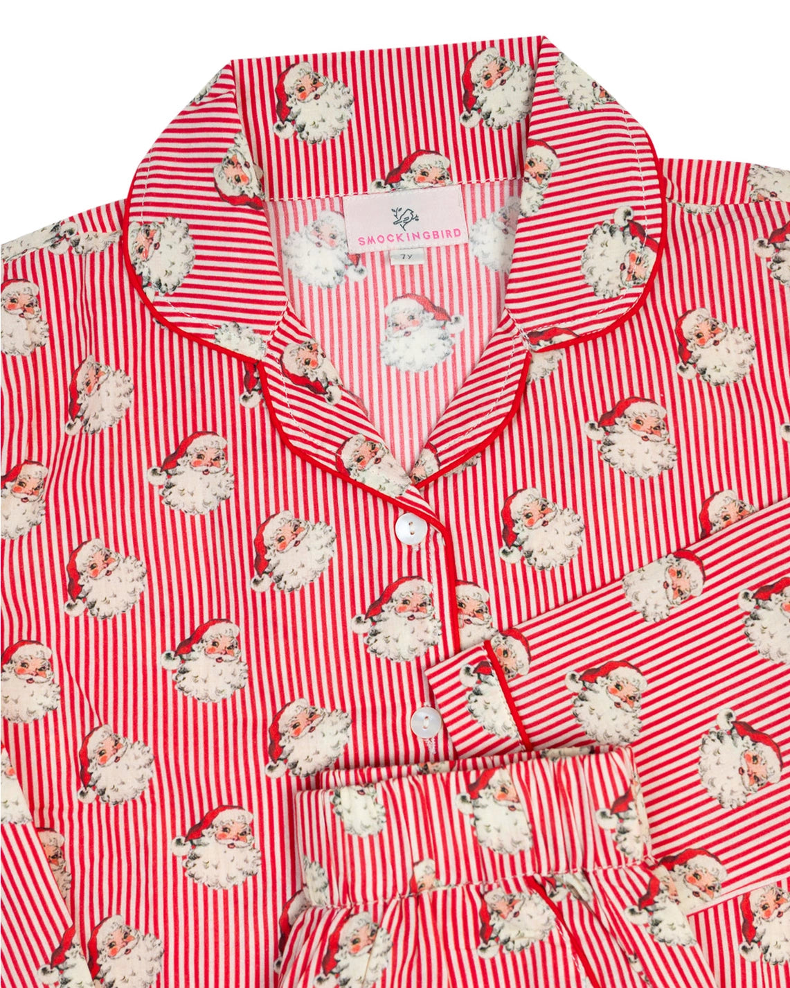 Red Striped Vintage Santa Pajama Set