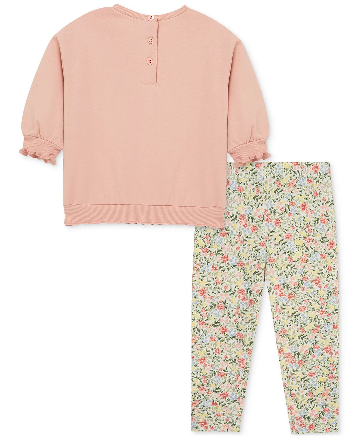Floral Heart Applique Sweatshirt & Leggings