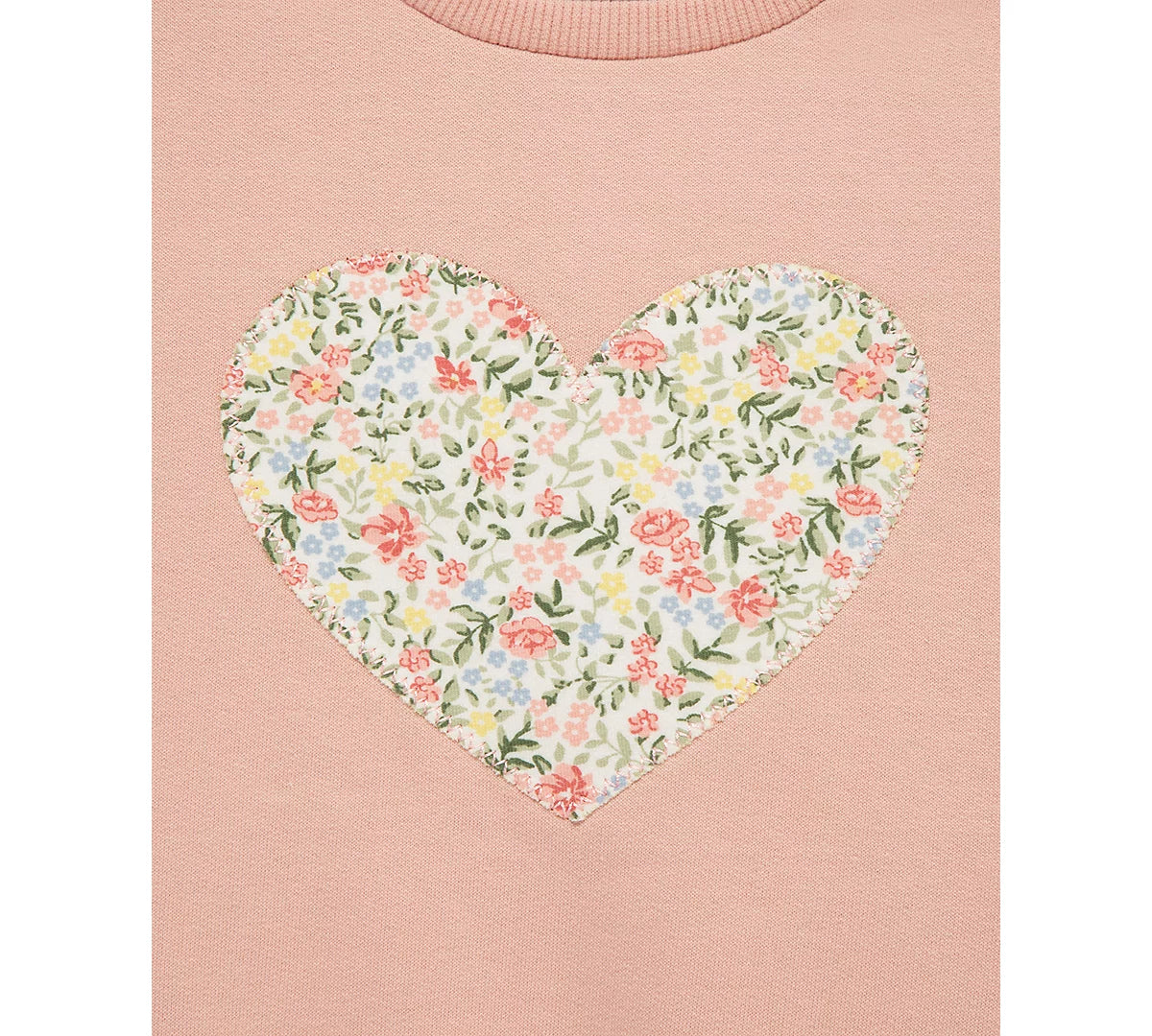 Floral Heart Applique Sweatshirt & Leggings
