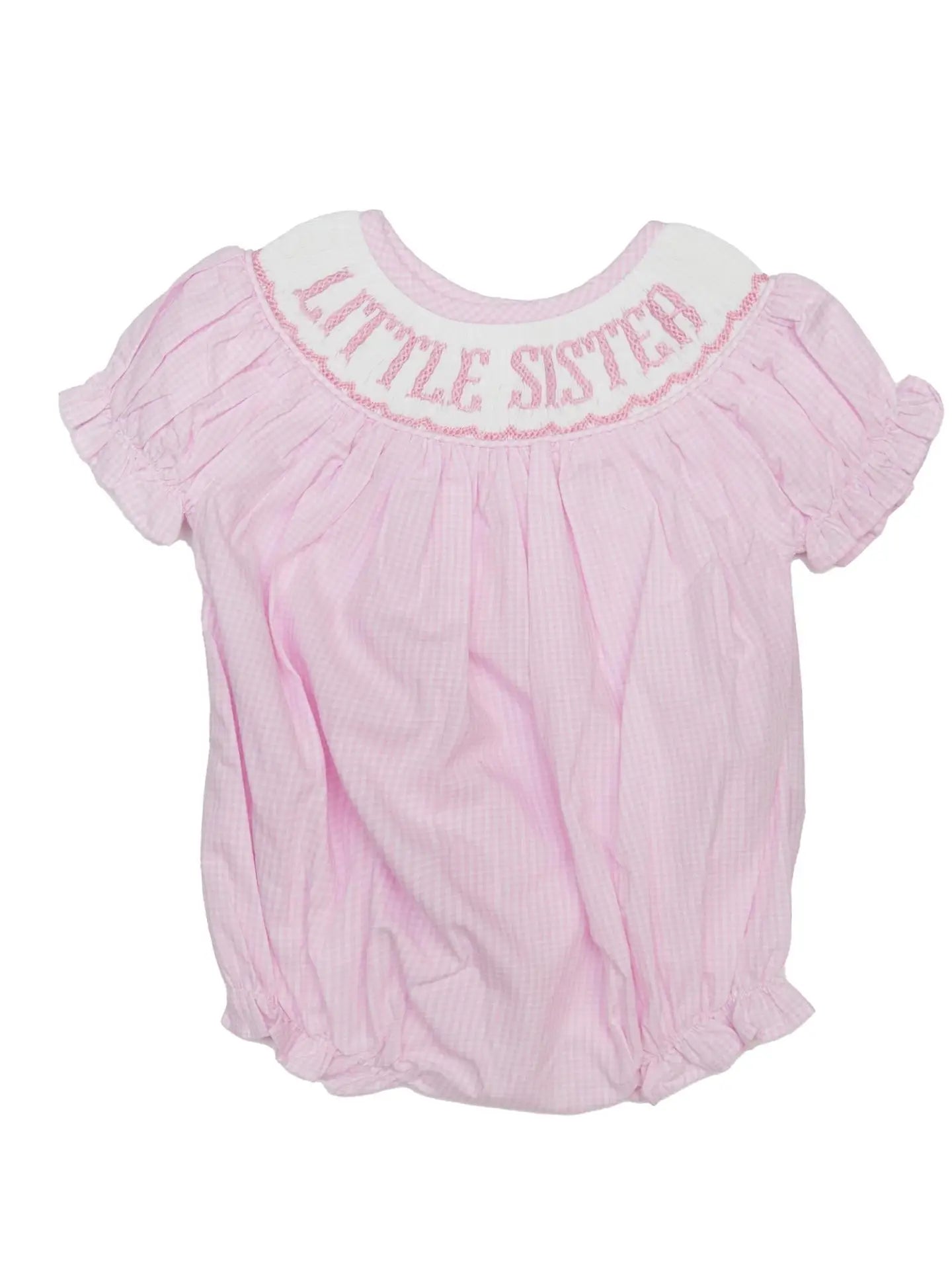 Little Sister - Pink Gingham Bubble
