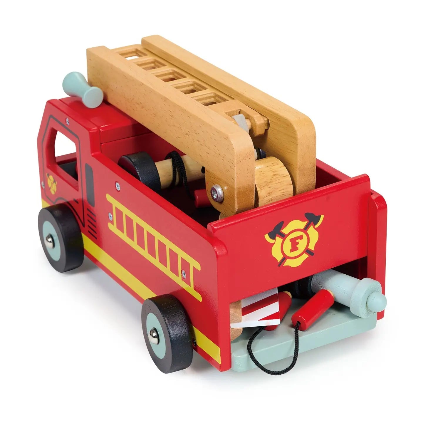 Red Wooden Fire Engine Toy