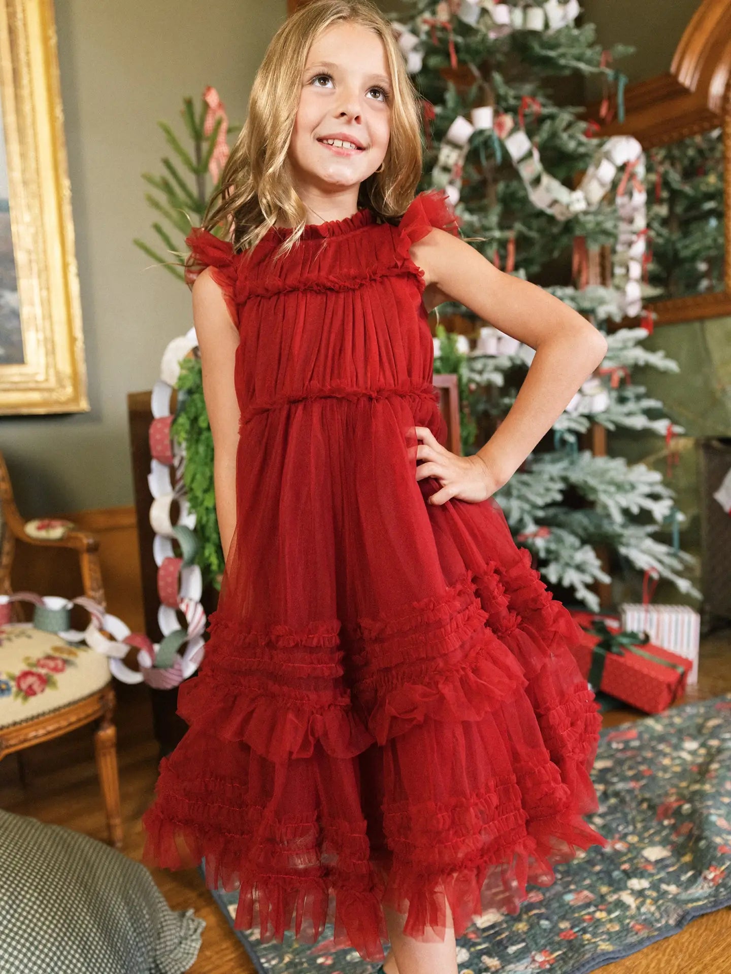 Mini Effie Dress in Garnet