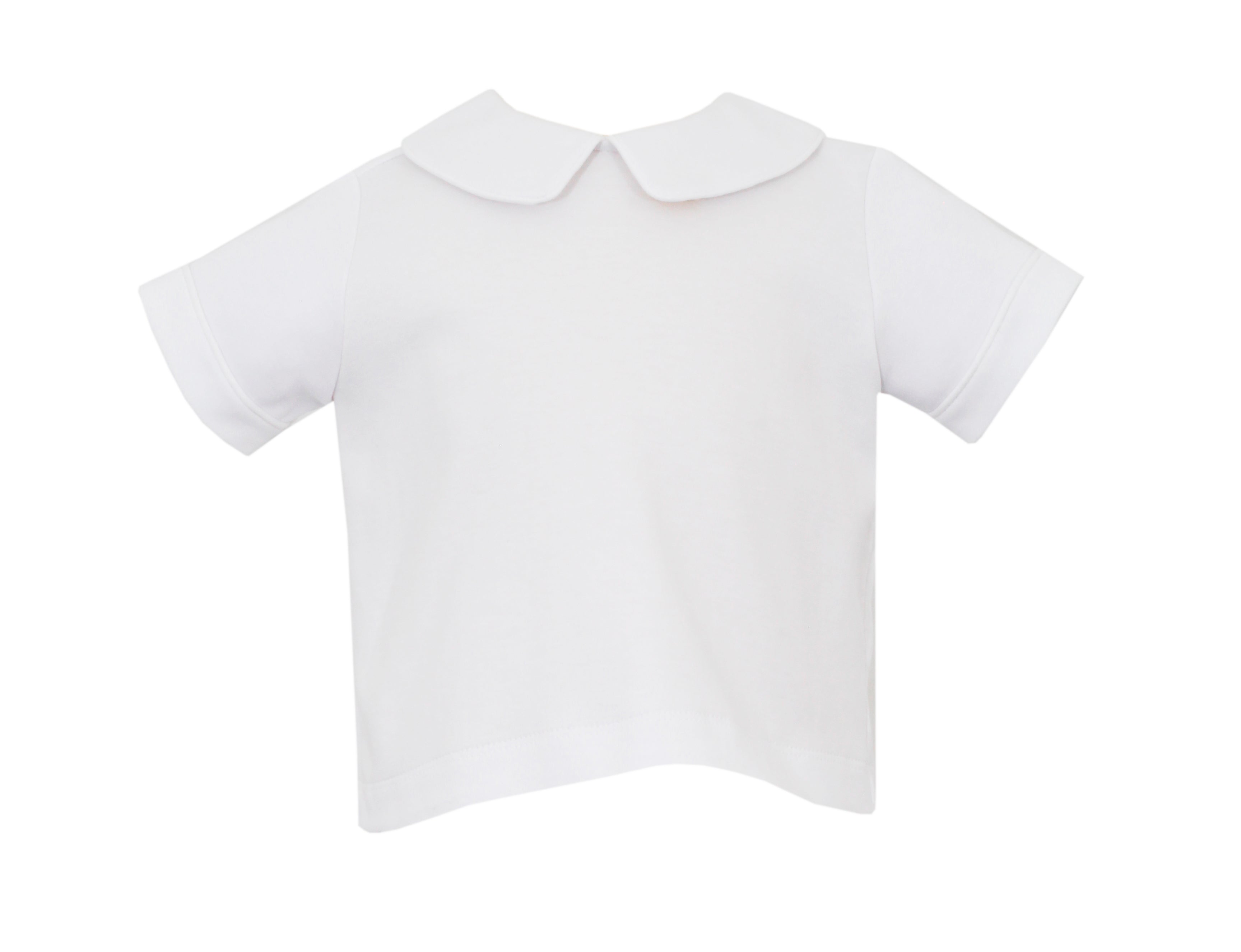 White Knit Peter Pan SS Shirt