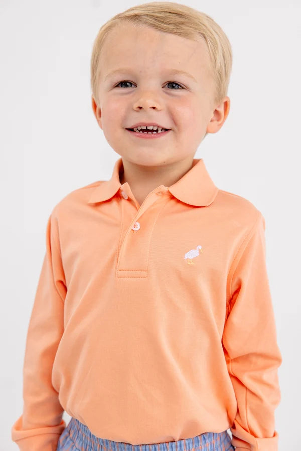 TBBC Prim and Proper Polo LS Seashore Sherbert