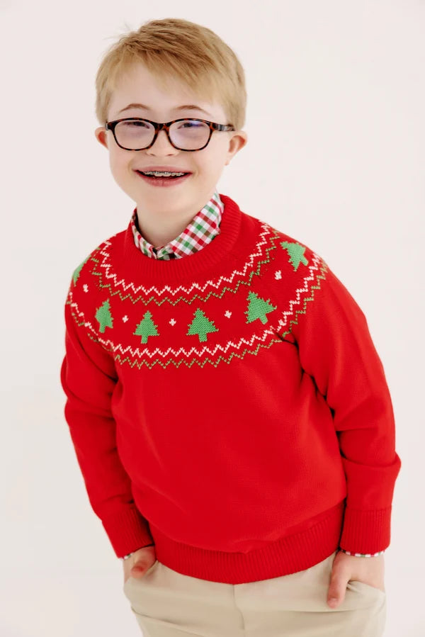 TBBC Isaac's Sweater Fairisle Christmas Trees
