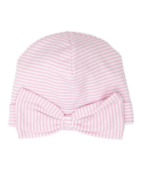 Kissy Simple Stripes Pink Bow Hat