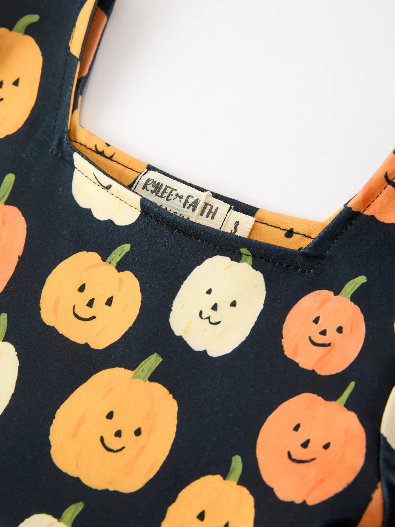 Halloween Pumpkin Square Neck Dress