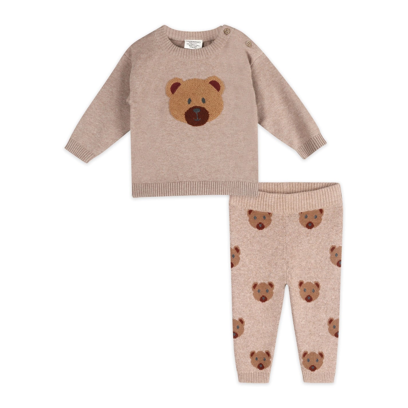 Bear Knit Pullover and Pant Set