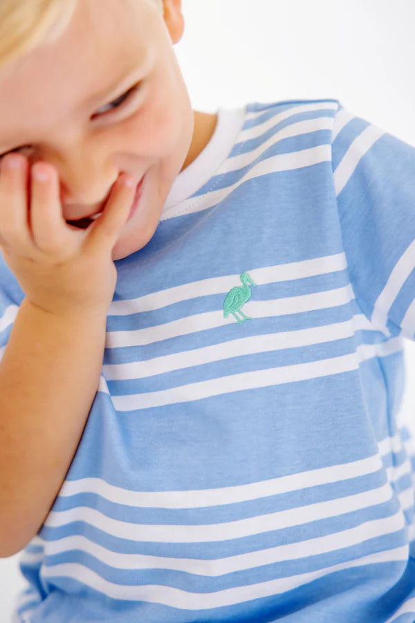 TBBC Carter Crewneck Sarasota Sky Saddle Ridge Stripe