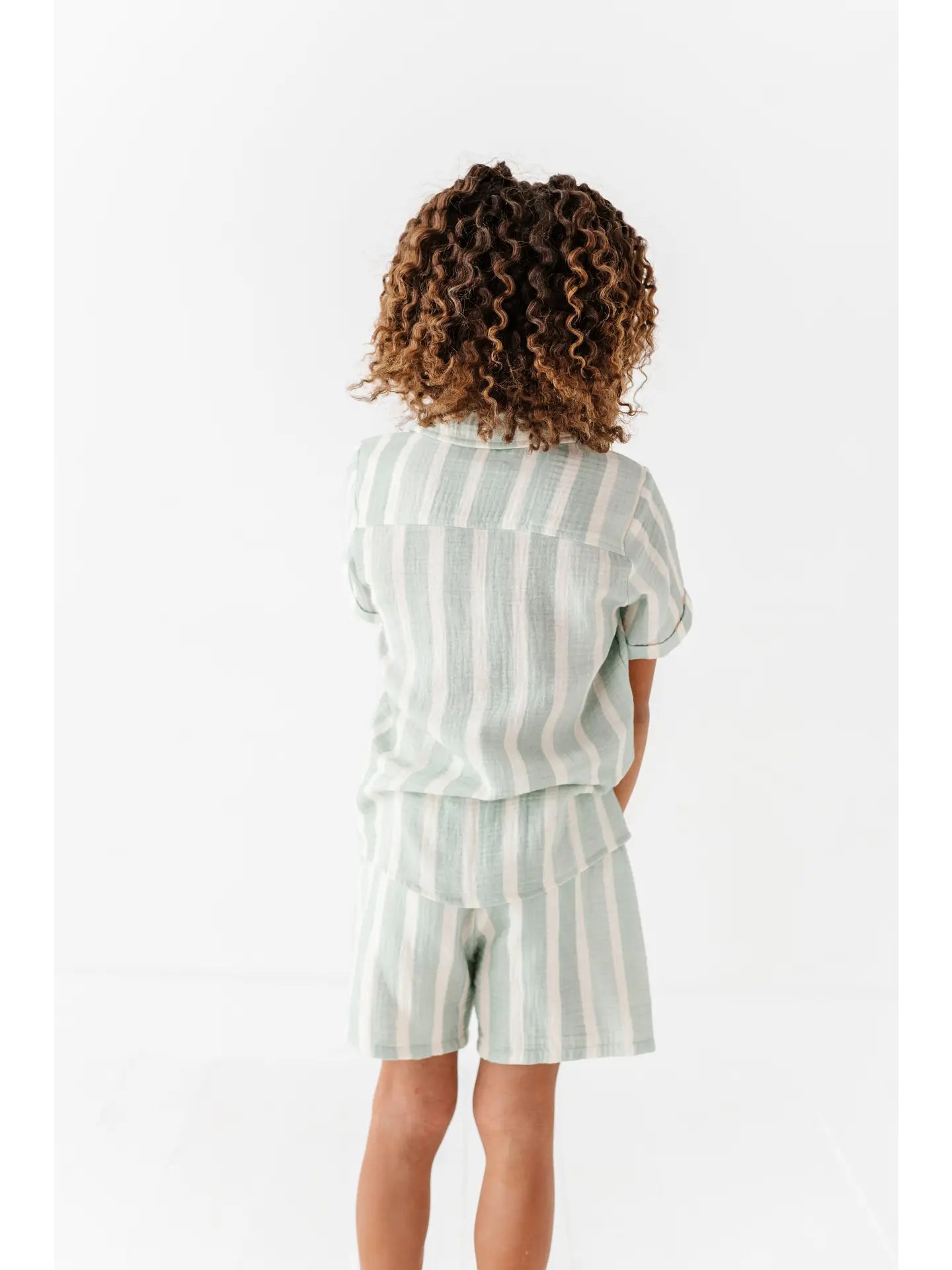 Mint Bay Stripes | LINEN SET