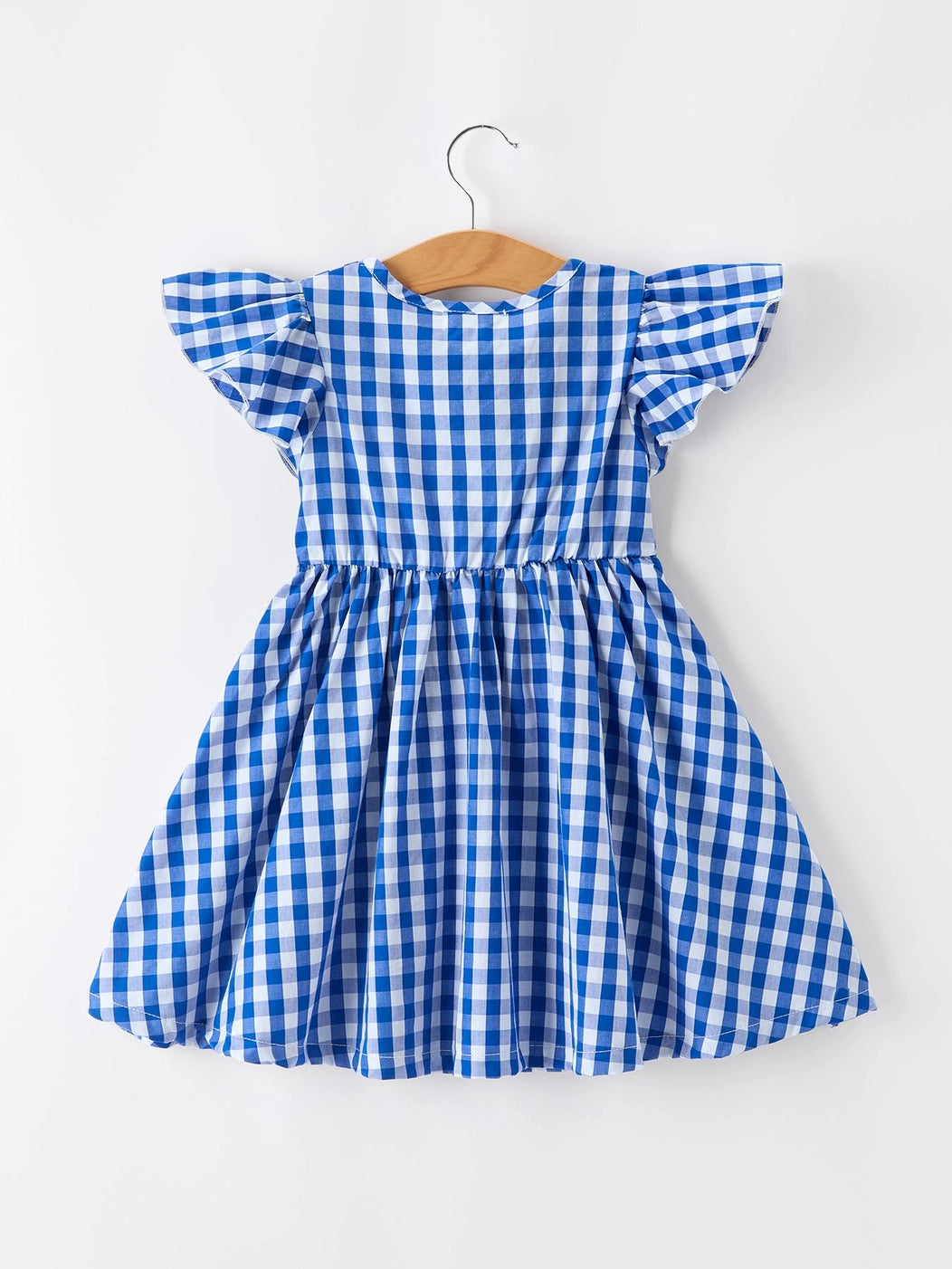 Blue Plaid Bow Dress