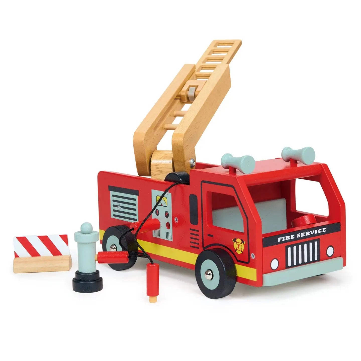 Red Wooden Fire Engine Toy