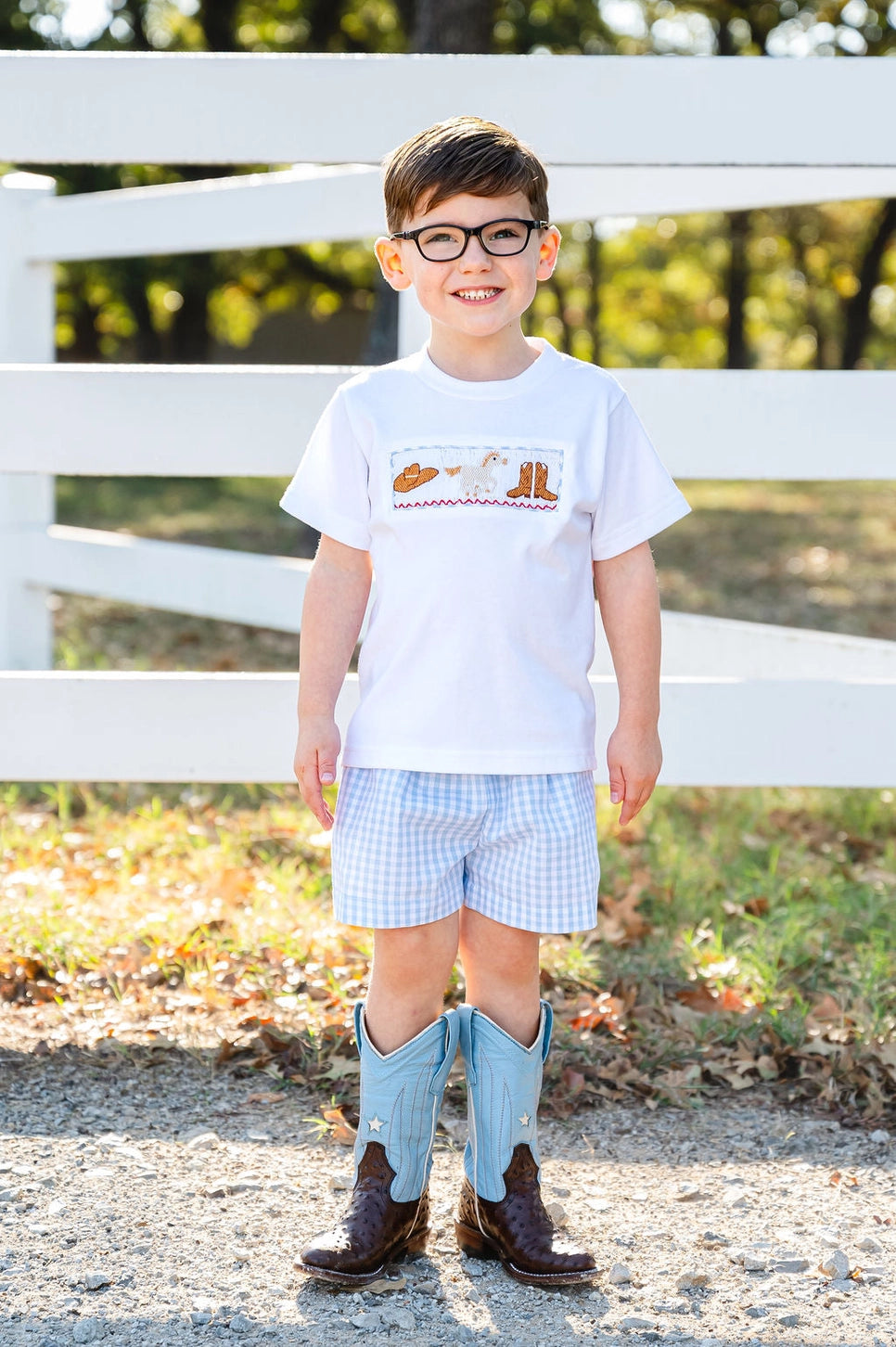 Rodeo Western Cowboy Beau T-Shirt/Shorts Set