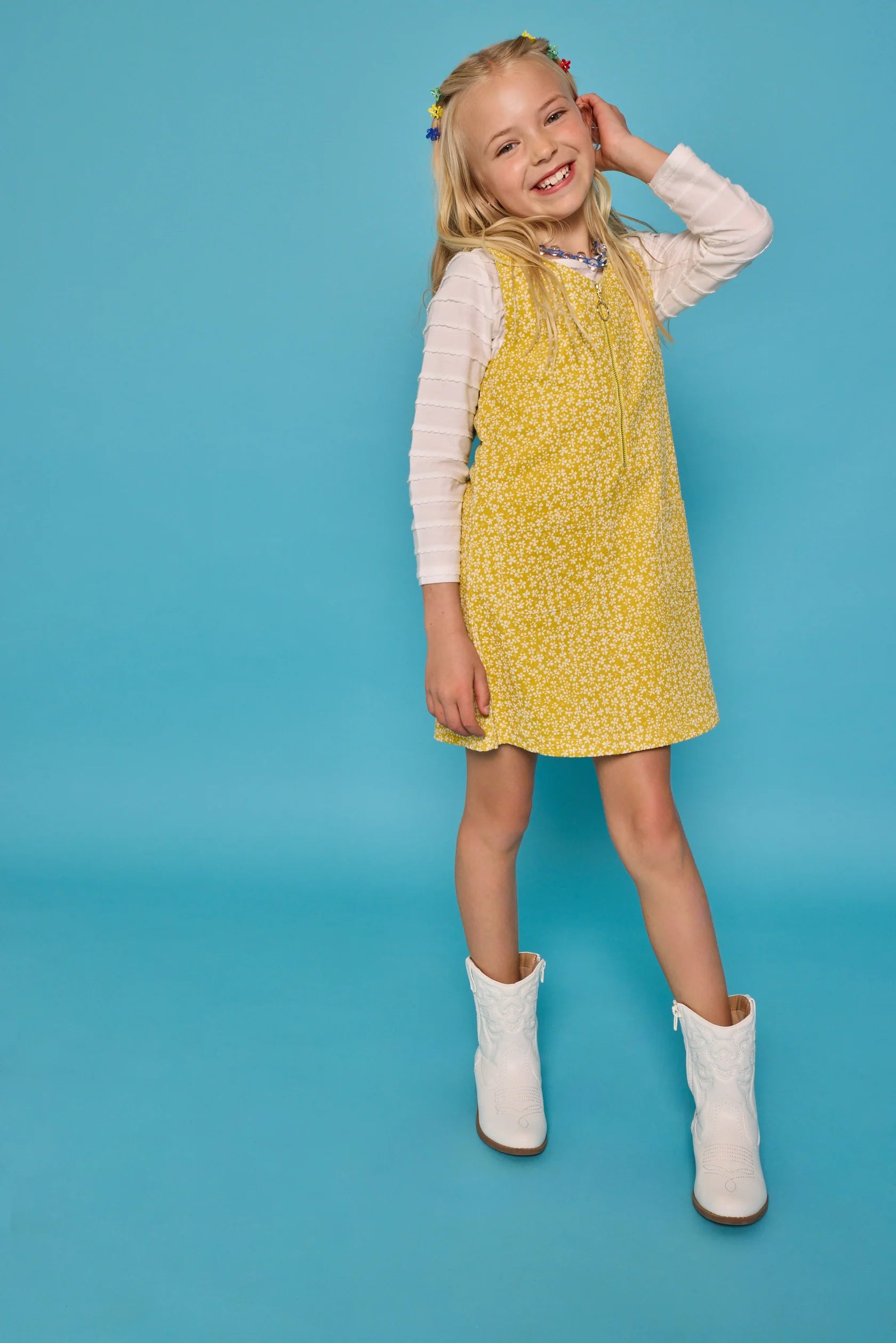 Aspen Floral Apricot Retro Jumper