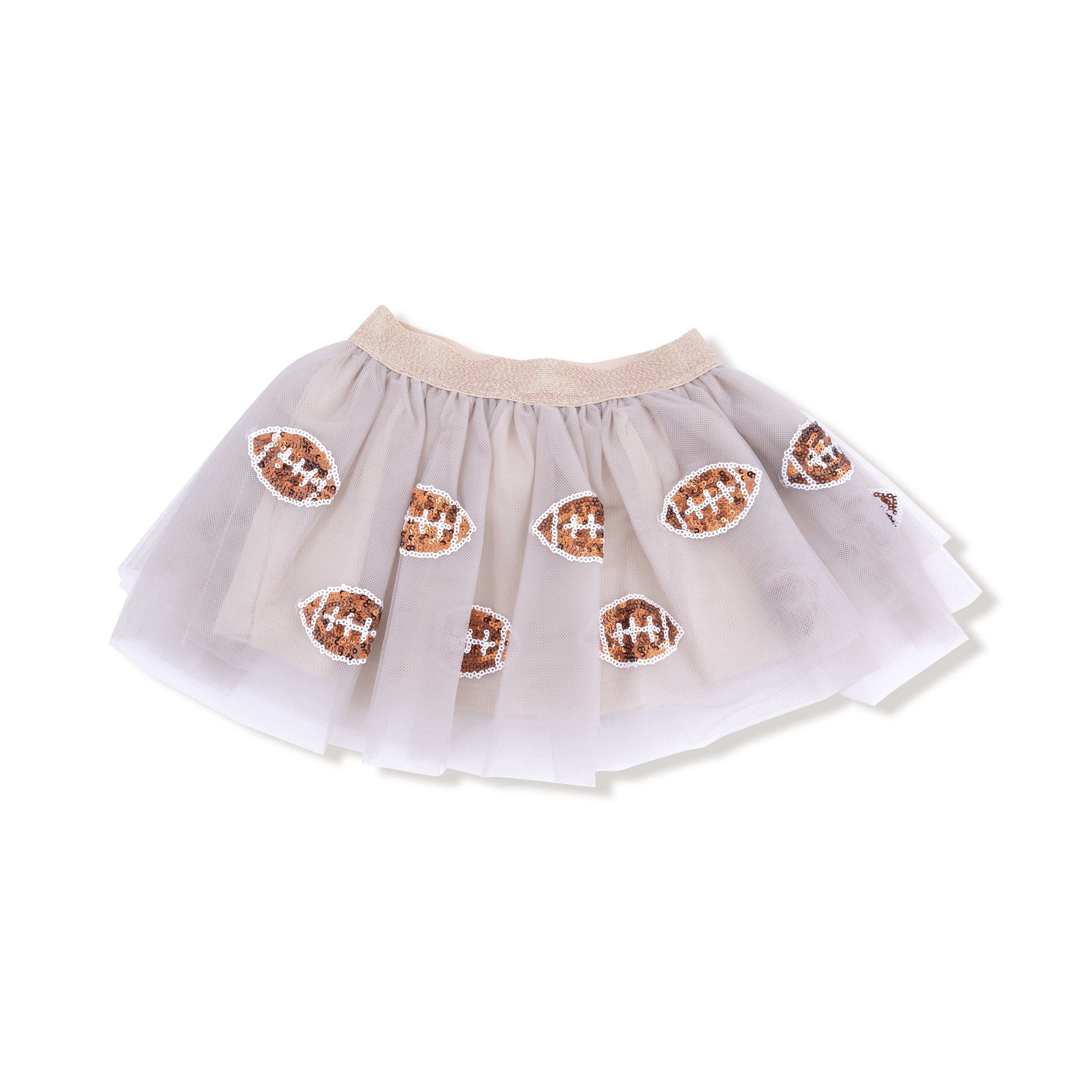 Oatmeal Varsity Football Tutu Skirt