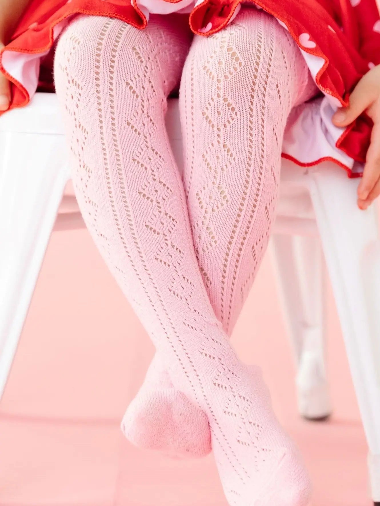Fancy Knit Tights - Blossom