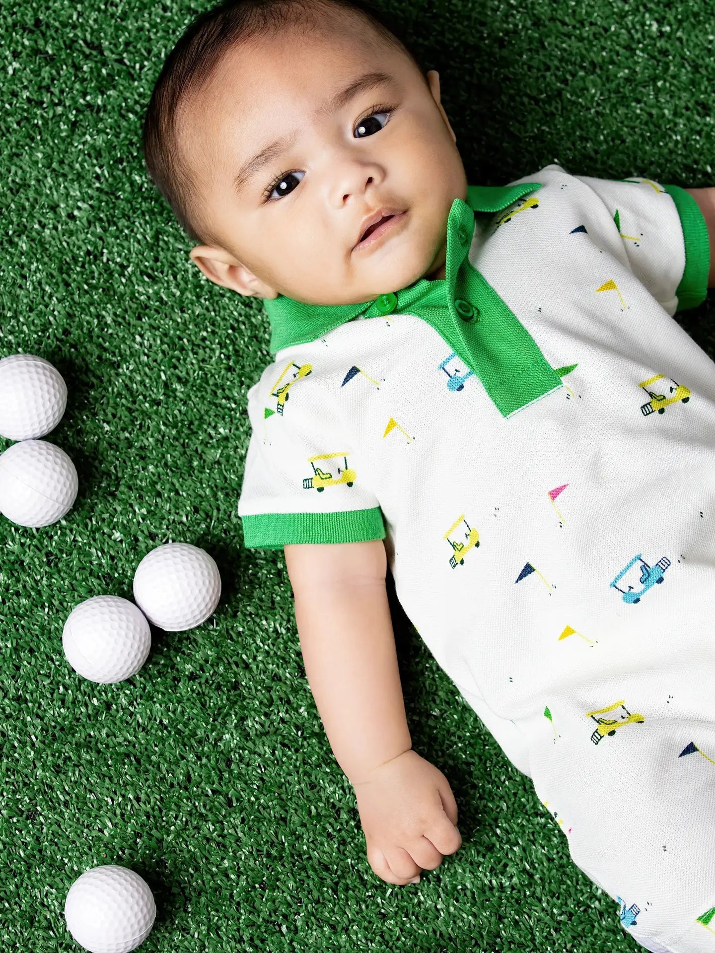 Polo Romper - Little Caddies