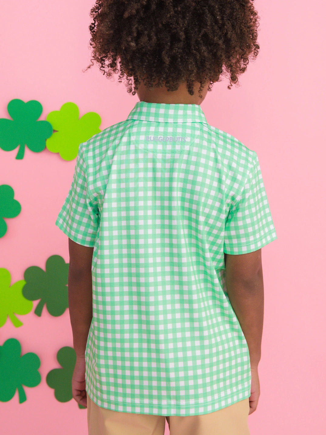 Classic Spring Bud Gingham Knit Short Sleeve Performance Polo