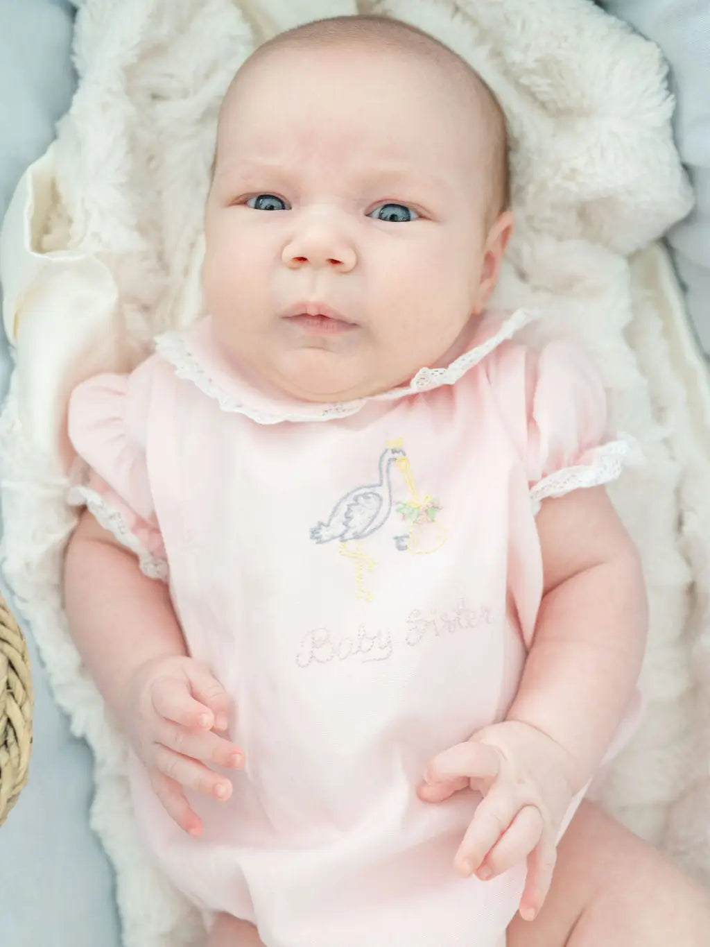 Baby Sister Embroidered Bubble