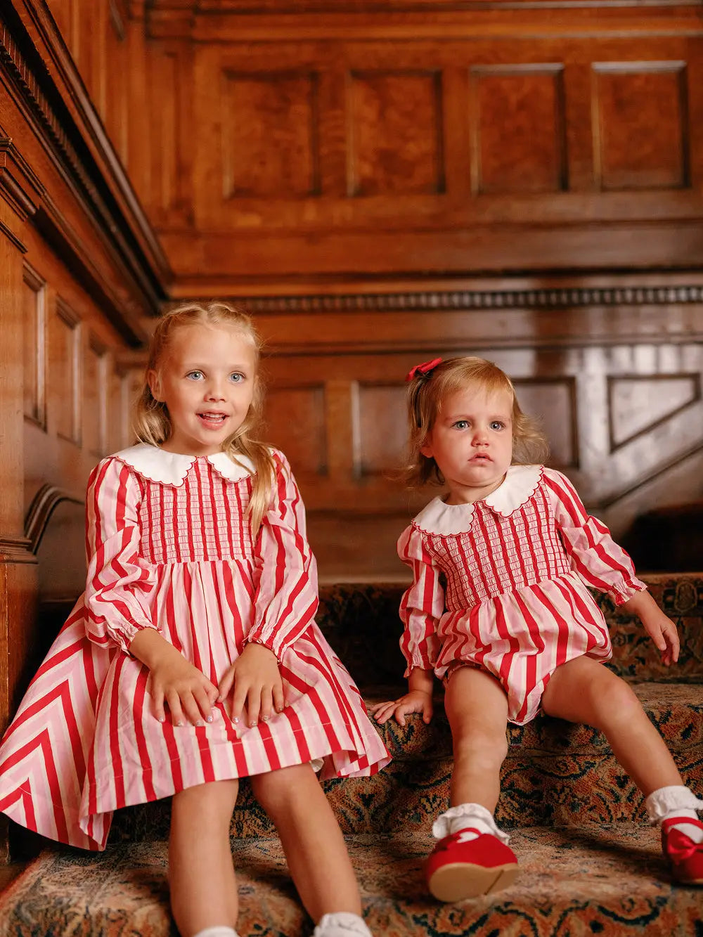 Baby Hawthorn Romper in Candy Cane Stripe