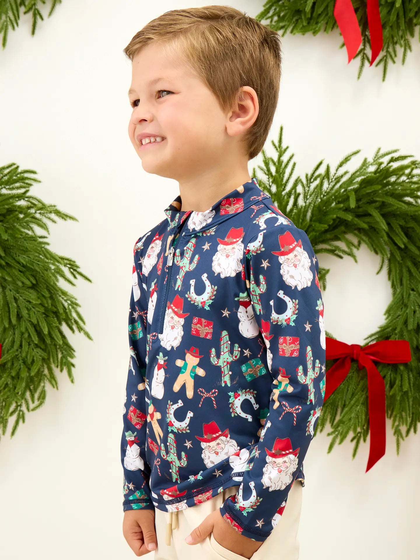 Giddy Up Santa Performance Quarter Zip