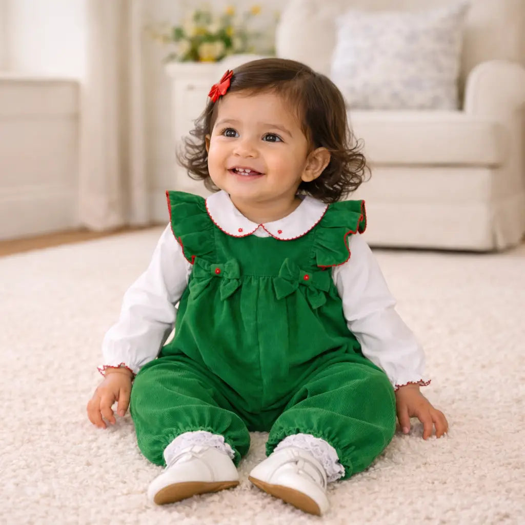 Green Corduroy Longall Set