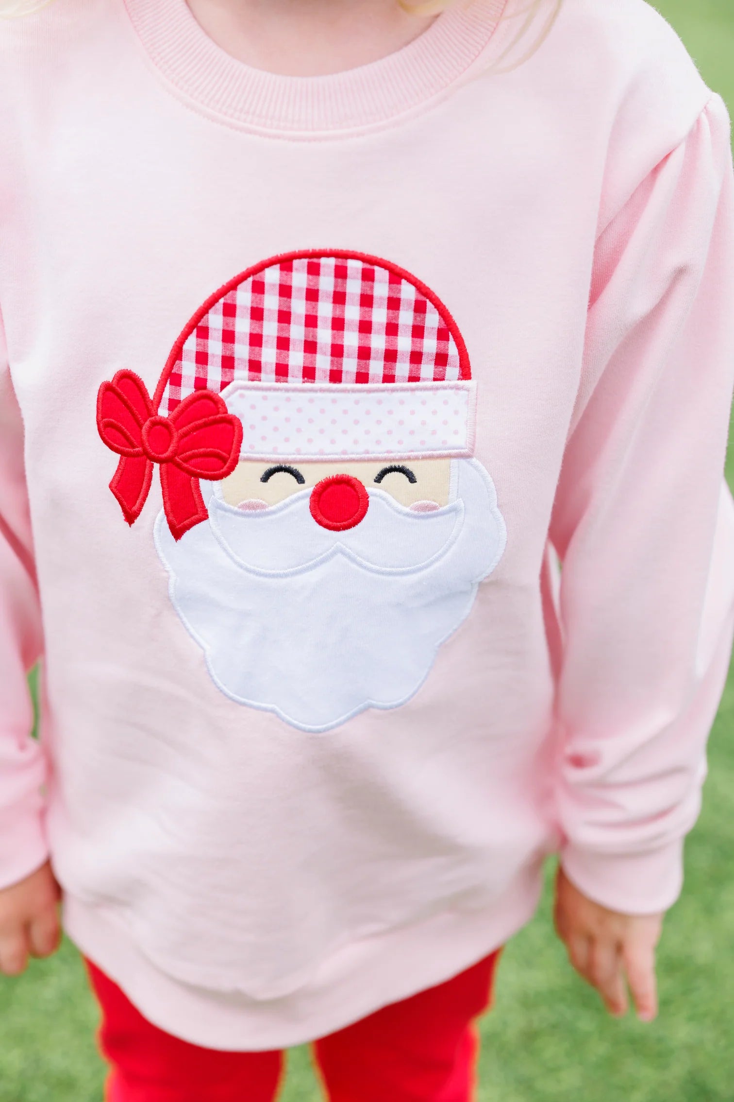 Light Pink Santa French Terry Pullover